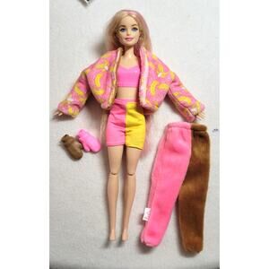 Barbie Cutie Reveal Jungle Series Monkey Doll with Outfit Shorts and Gloves